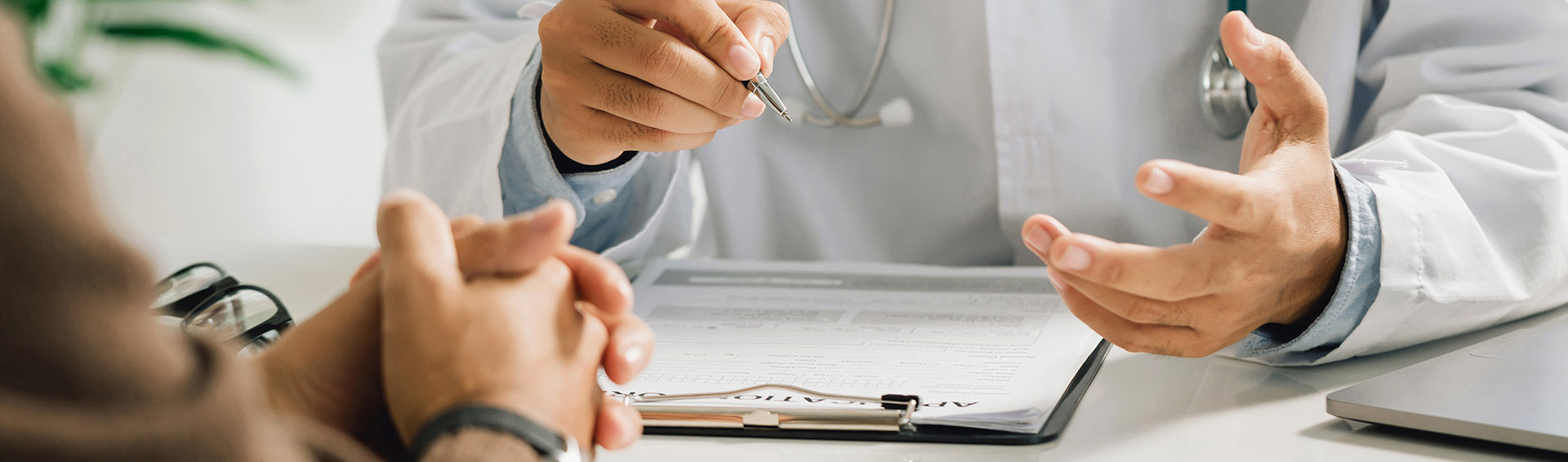 doctor and patient talking